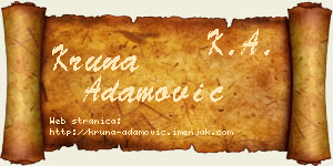 Kruna Adamović vizit kartica